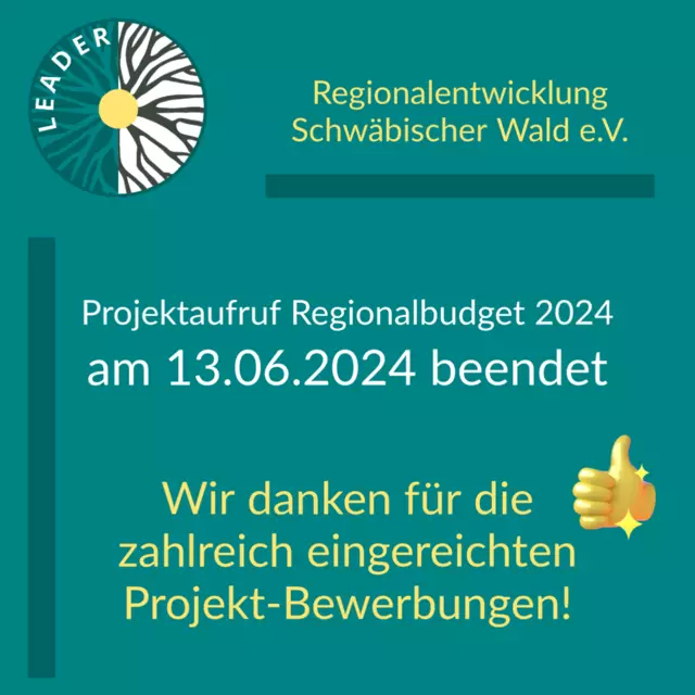 Projektaufruf Regionalbudget 2024 beendet